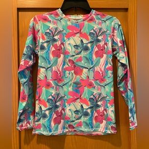 Salt Life Girl’s SLX Aqua/Pink Long Sleeve Drifit Swim Shirt NWT Size L